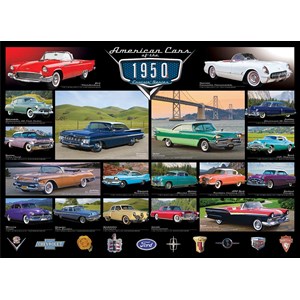 Eurographics (6000-0676) - "American Cars of the 1950's" - 1000 brikker puslespil