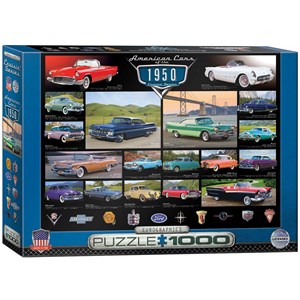 Eurographics (6000-0676) - "American Cars of the 1950's" - 1000 brikker puslespil