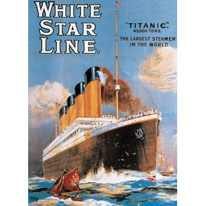 Eurographics (6000-1333) - "White Star Line Titanic" - 1000 brikker puslespil