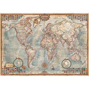Educa (16005) - "Political Map Of The World" - 1500 brikker puslespil