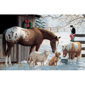 Cobble Hill (58857) - Persis Clayton Weirs: "Barnyard Greetings" - 35 brikker puslespil
