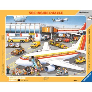 Ravensburger (06669) - "At the Airport" - 41 brikker puslespil