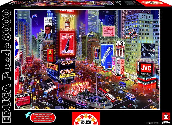 Educa (16325) - "Times Square, New York" - 8000 brikker puslespil
