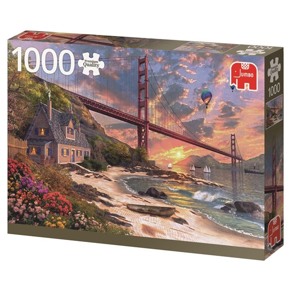 Jumbo (18333) - Dominic Davison: "Golden Gate Bridge" - 1000 brikker puslespil