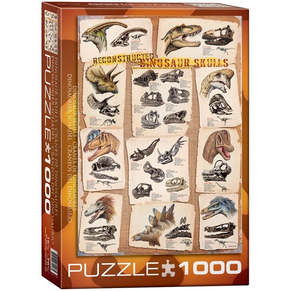 Eurographics (6000-0096) - "Reconstructed Dinosaur Skulls" - 1000 brikker puslespil