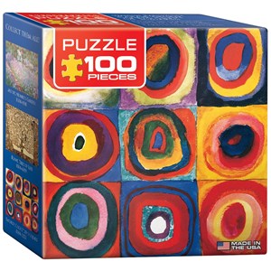 Eurographics (8104-1323) - Vassily Kandinsky: "Color Study of Squares" - 100 brikker puslespil