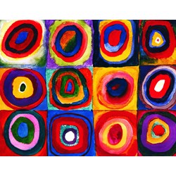 Eurographics (8104-1323) - Vassily Kandinsky: "Color Study of Squares" - 100 brikker puslespil