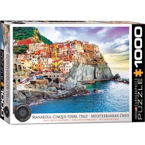 Eurographics (6000-0786) - "Cinque Terre, Manarola Italy, Mediterranean Oasis" - 1000 brikker puslespil