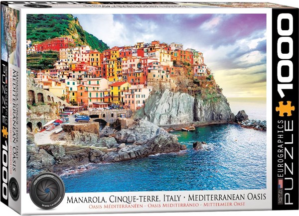 Eurographics (6000-0786) - "Cinque Terre, Manarola Italy, Mediterranean Oasis" - 1000 brikker puslespil