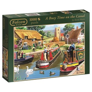 Falcon (11107) - Kevin Walsh: "Busy Time on the Canal" - 1000 brikker puslespil