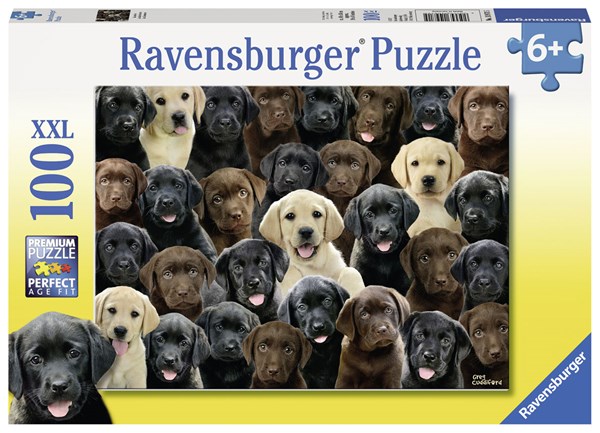 Ravensburger (10971) - Greg Cuddiford: "Labradors" - 100 brikker puslespil
