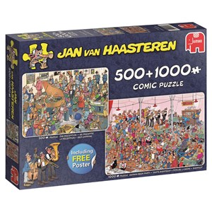 Jumbo (19058) - Jan van Haasteren: "Fest!" - 500 1000 brikker puslespil
