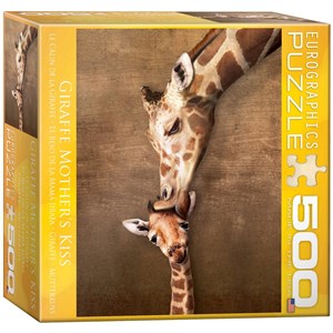 Eurographics (8500-0301) - "Giraffe Mother's Kiss" - 500 brikker puslespil