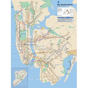 New York Puzzle Co (SW101) - "NYC Subway" - 500 brikker puslespil