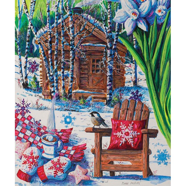 SunsOut (14606) - Diane Phalen: "Mountain Cabin Fever" - 550 brikker puslespil