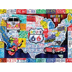 Buffalo Games (11661) - "Explore the USA" - 1000 brikker puslespil