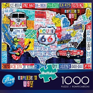 Buffalo Games (11661) - "Explore the USA" - 1000 brikker puslespil