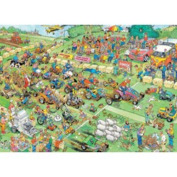 Jumbo (19022) - Jan van Haasteren: "Plæneklipper race" - 2000 brikker puslespil