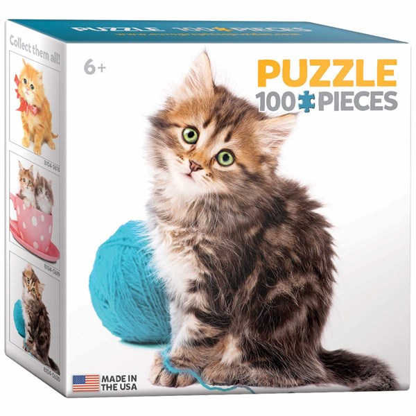 Eurographics (8104-0620) - "Kitten with Wool" - 100 brikker puslespil
