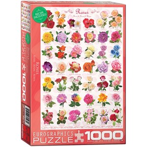 Eurographics (6000-0593) - "Roses" - 1000 brikker puslespil