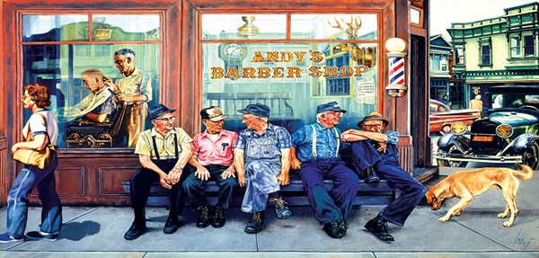 SunsOut (25288) - Les Ray: "Andy's Barbershop Friends" - 1000 brikker puslespil