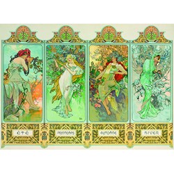 Eurographics (6000-0824) - Alphonse Mucha: "Four Seasons" - 1000 brikker puslespil