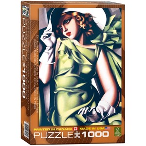 Eurographics (6000-1058) - Tamara de Lempicka: "Young Girl in Green" - 1000 brikker puslespil