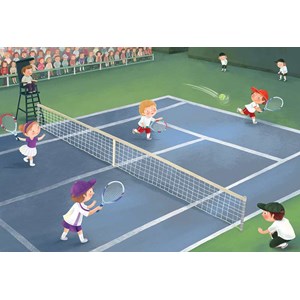 Eurographics (6060-0496) - "Junior League Tennis" - 60 brikker puslespil