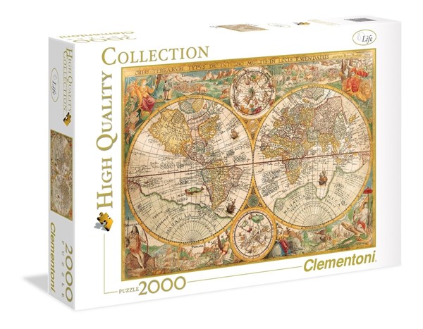 Clementoni (32557) - "Ancient Map, Petrus Plancius 1594" - 2000 brikker puslespil