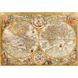 Clementoni (32557) - "Ancient Map, Petrus Plancius 1594" - 2000 brikker puslespil