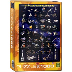 Eurographics (6000-2001) - "Space Explorers" - 1000 brikker puslespil