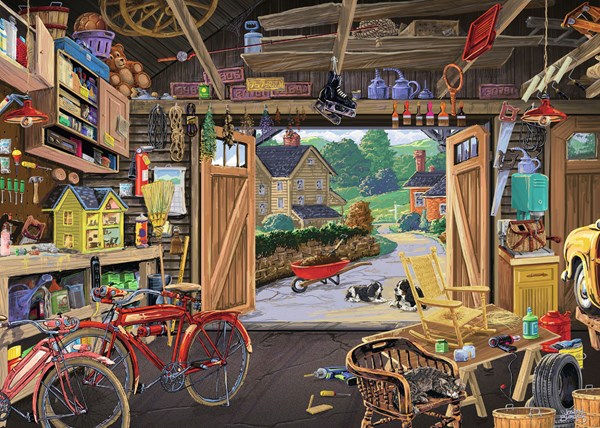Ravensburger (13578) - Joseph Burgess: "Grandpa's Garage" - 300 brikker puslespil