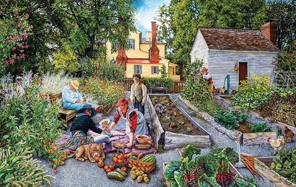 SunsOut (44389) - Susan Brabeau: "Garden Scene" - 1000 brikker puslespil