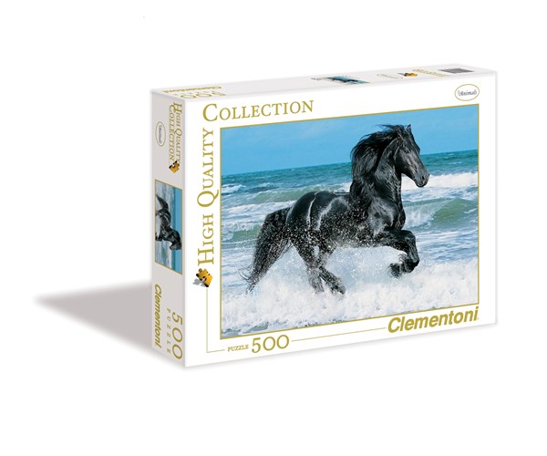 Clementoni (30175) - "Black Horse" - 500 brikker puslespil