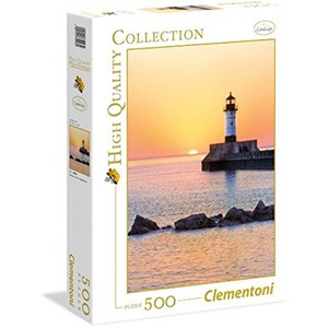 Clementoni (35003) - "Sunset to the Lighthouse" - 500 brikker puslespil