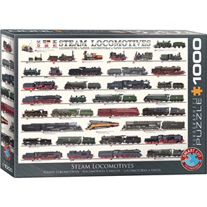 Eurographics (6000-0090) - "Steam Locomotives" - 1000 brikker puslespil