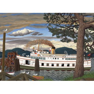 Cobble Hill (51016) - EJ Hughes: "The Car Ferry at Sidney BC" - 1000 brikker puslespil
