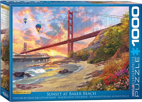 Eurographics (6000-0697) - Dominic Davison: "Sunset at Baker Beach" - 1000 brikker puslespil