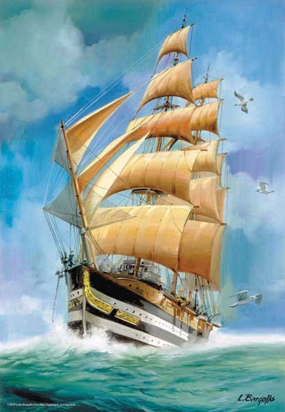 Anatolian (3529) - Luis Bargallo: "Caribbean King sejlskib" - 500 brikker puslespil