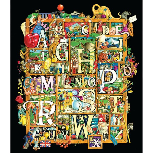 SunsOut (81896) - "Shadowbox of Letters" - 200 brikker puslespil