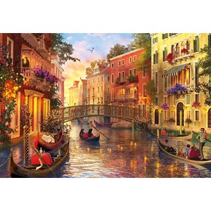 Educa (17124) - Dominic Davison: "Sunset In Venice" - 1500 brikker puslespil