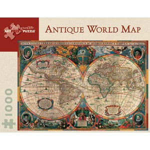 Pomegranate (AA603) - Henricus Hondius: "Antique World Map, 1630" - 1000 brikker puslespil