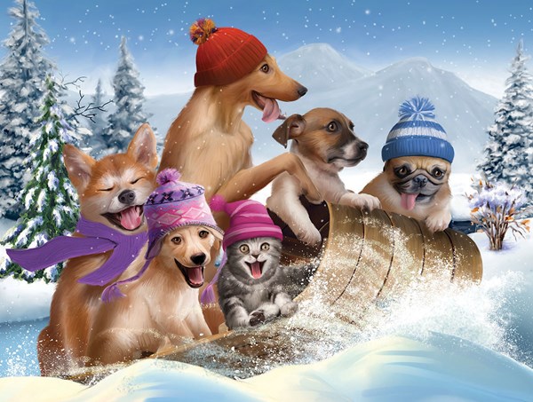 SunsOut (28695) - Tom Wood: "Winter Fun" - 300 brikker puslespil