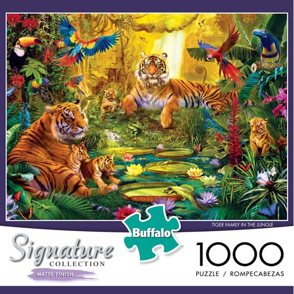 Buffalo Games (1426) - Jan Patrik Krasny: "Tiger Family in the Jungle" - 1000 brikker puslespil