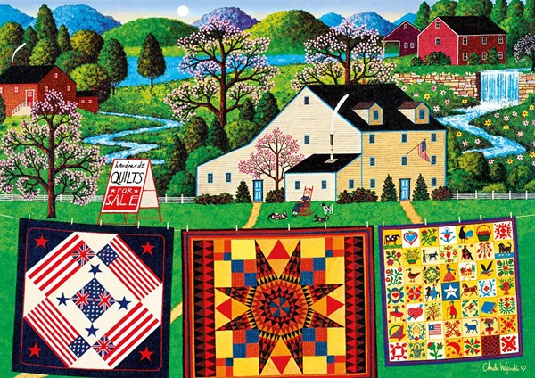 Buffalo Games (2628) - Charles Wysocki: "The Quiltmaker Lady" - 300 brikker puslespil