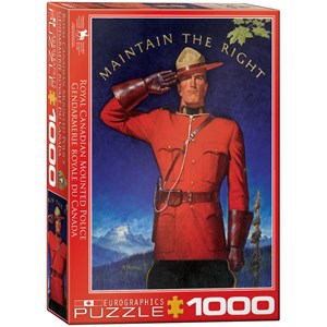 Eurographics (6000-0972) - "Royal Canadian Mounted Police, Maintain the Right" - 1000 brikker puslespil