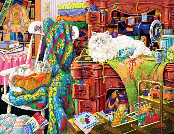 SunsOut (38861) - Joseph Burgess: "Quilter's Helpers" - 1000 brikker puslespil