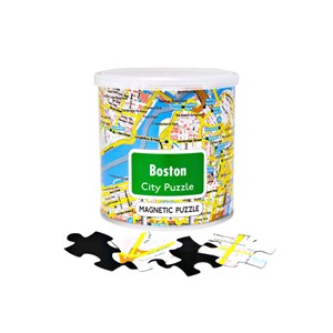 Geo Toys (GEO 221) - "City Magnetic Puzzle Boston" - 100 brikker puslespil