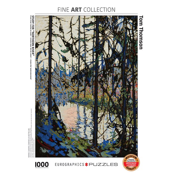 Eurographics (6000-0922) - Tom Thomson: "Study for Northern River" - 1000 brikker puslespil