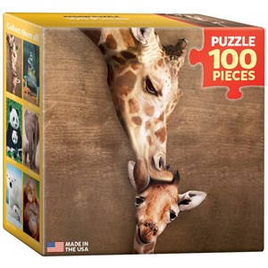 Eurographics (8104-0301) - "Giraffe Mother’s Kiss" - 100 brikker puslespil
